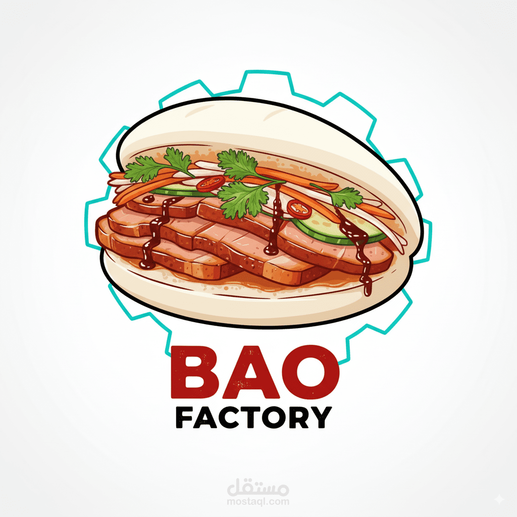 شعار BAO FACTORY – لمسة عصرية لعلامة طعام شهية