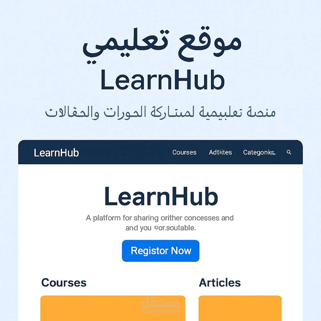 موقع LearnHub- منصة تعليمية لمشاركة الدورات والمقالات