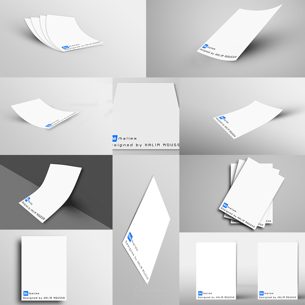 10 موك أب ورق مراسلات