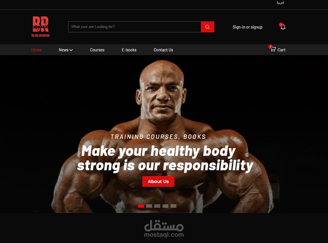 Big Ramy Fitness Web App UI