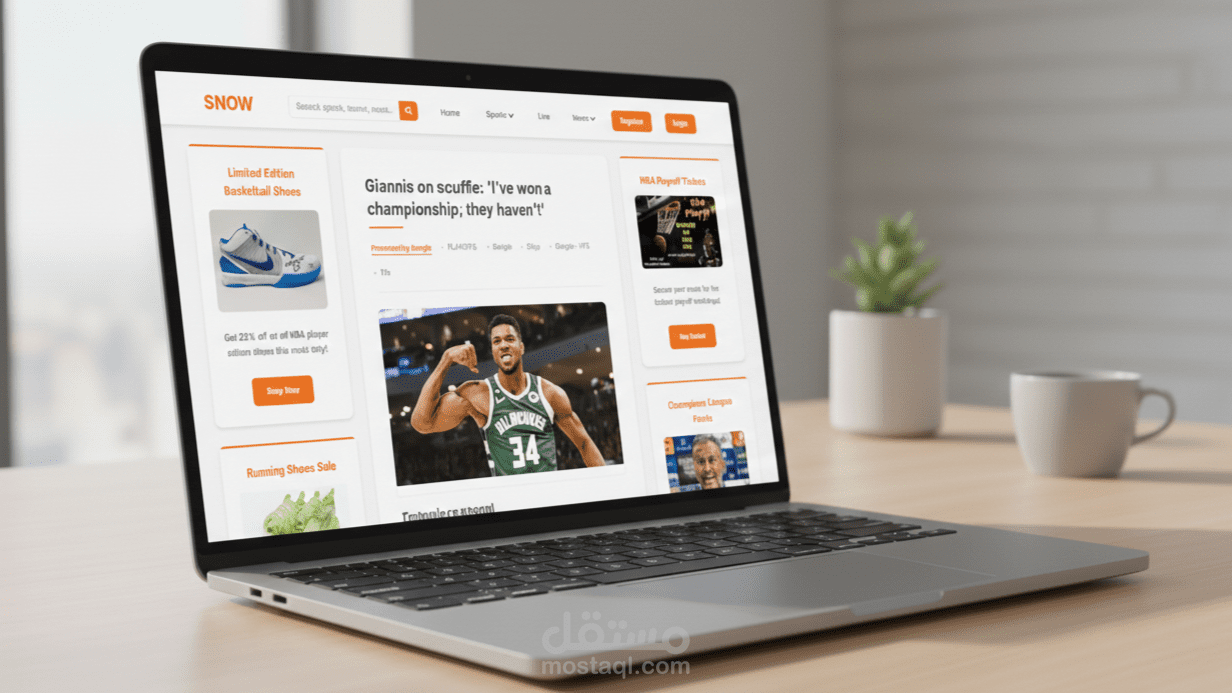 موقع أخبار رياضية Responsive Sport News Website