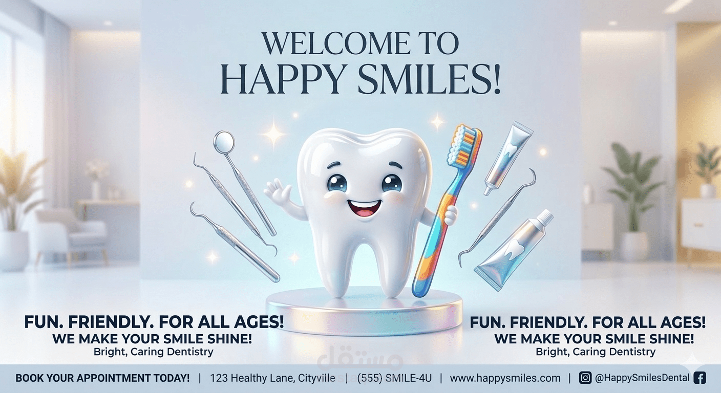 اعلان عيادة اسنان