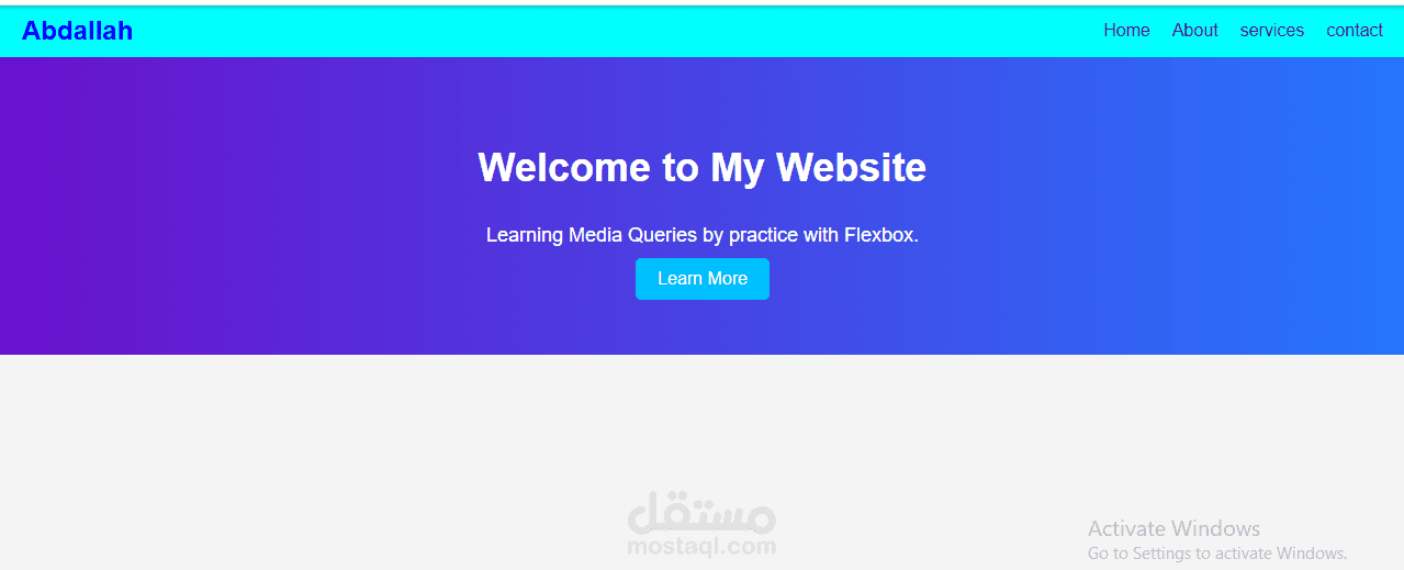 صفحة ويب  ثالثة باستخدام لغة HTML-CSS