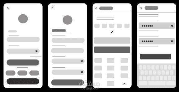 تصميم mid wireframes لموقع او ابلكيشن بشكل احترافي