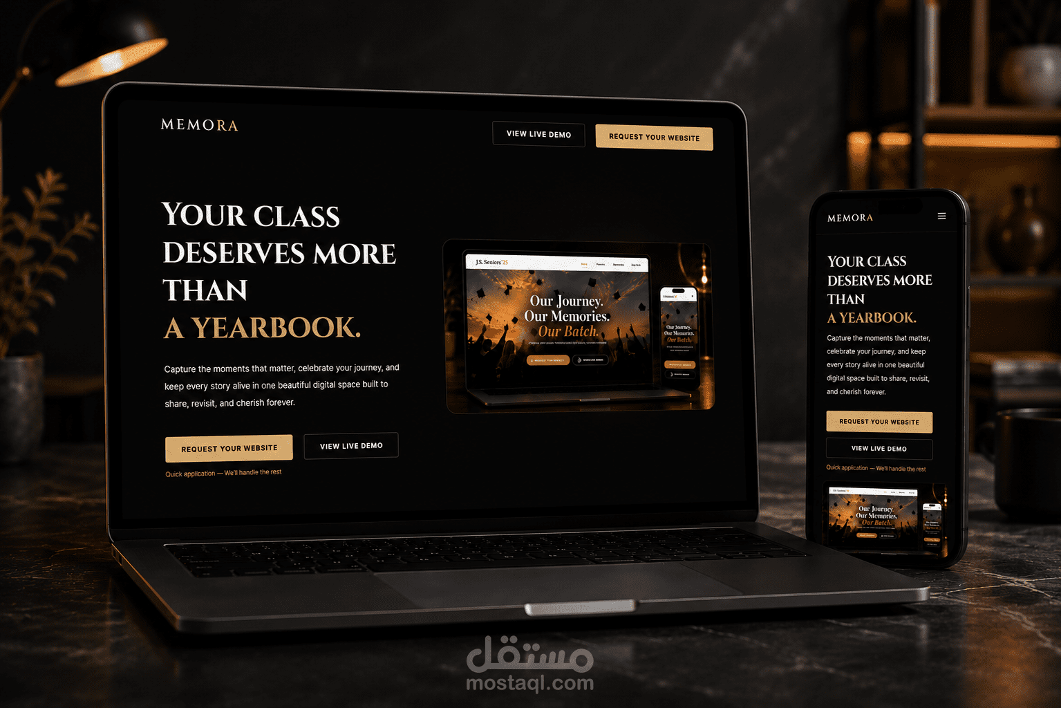 تصميم وتطوير صفحة هبوط Landing Page احترافيه لموقع Memora