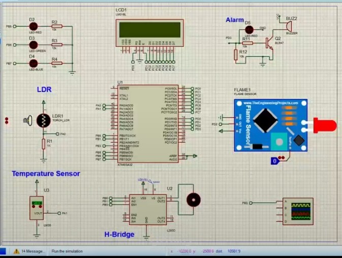 Smart Home Automation with Sensor Integration – ATmega32 | مستقل