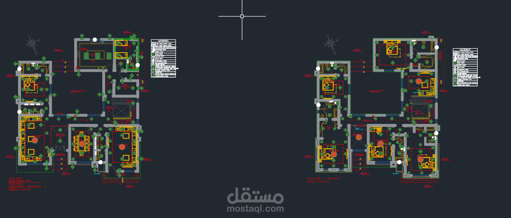 تصميم مخطط هندسي لفيلا في ابو ظبي