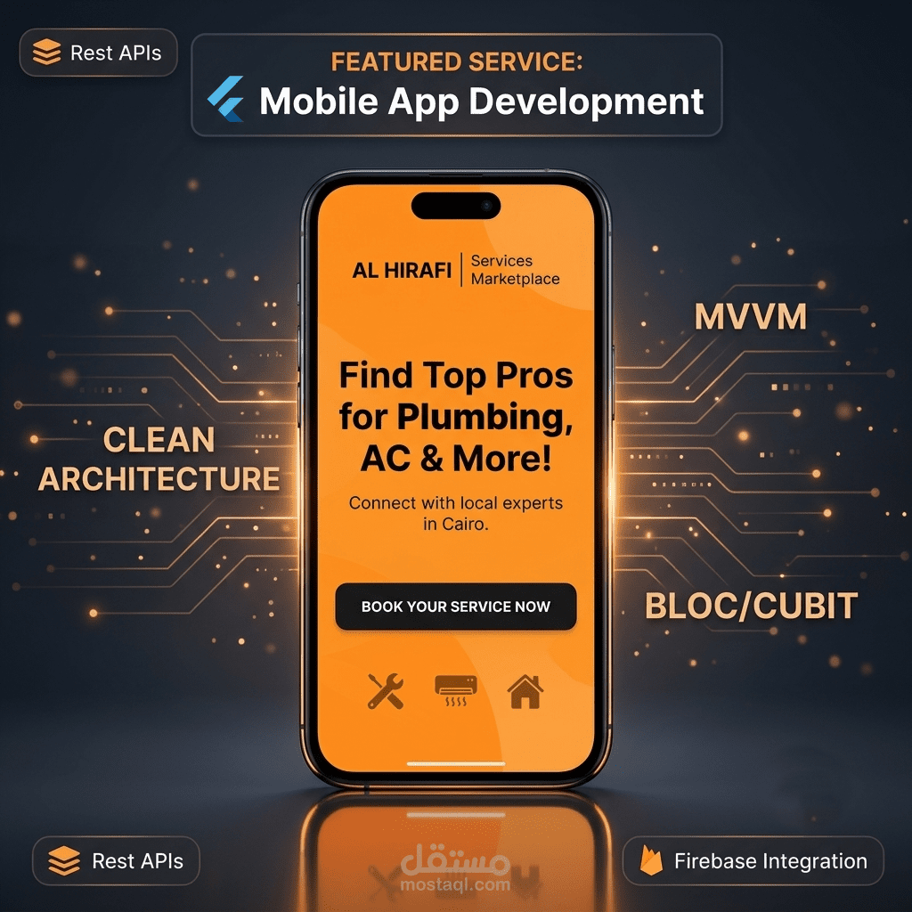 Al Hirafy – Home Services Mobile Application