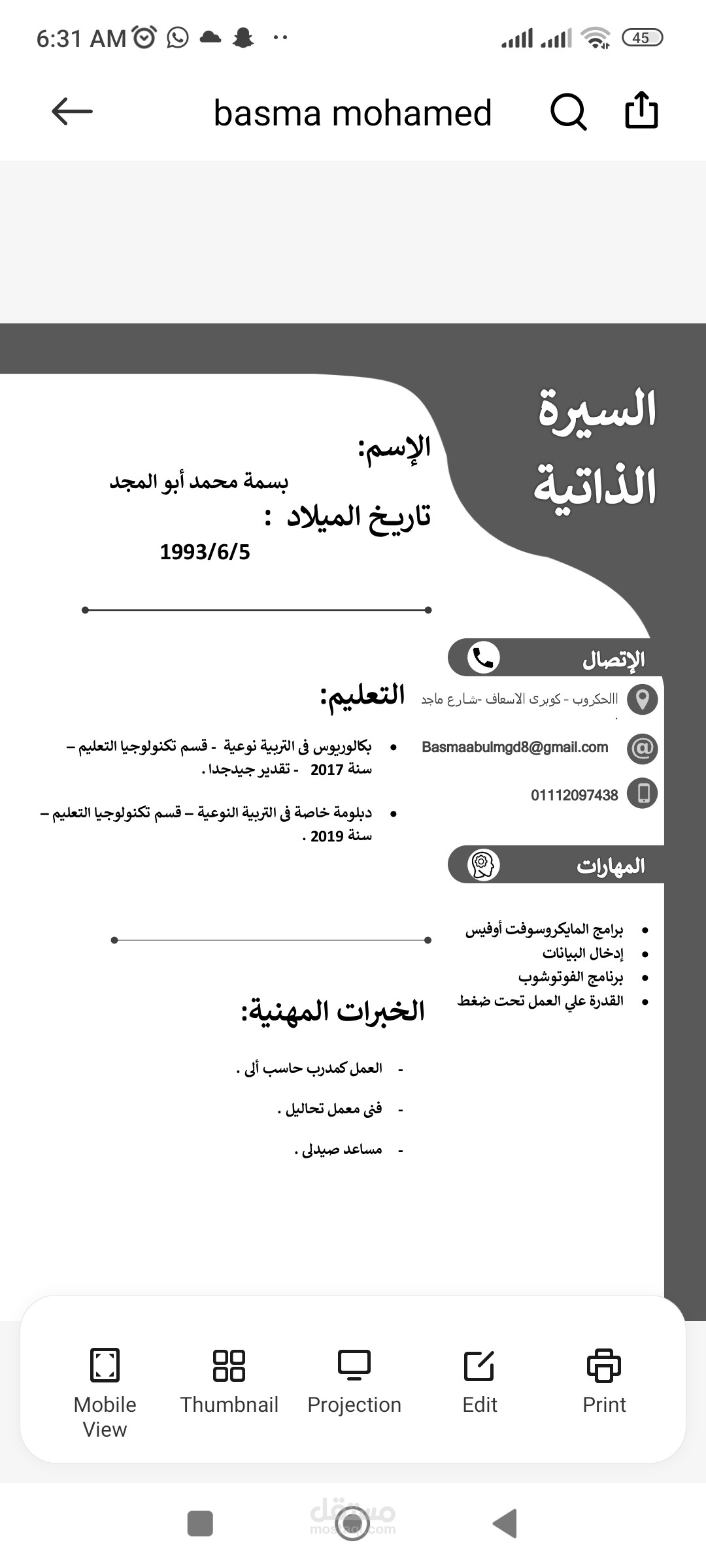 سيره ذاتية