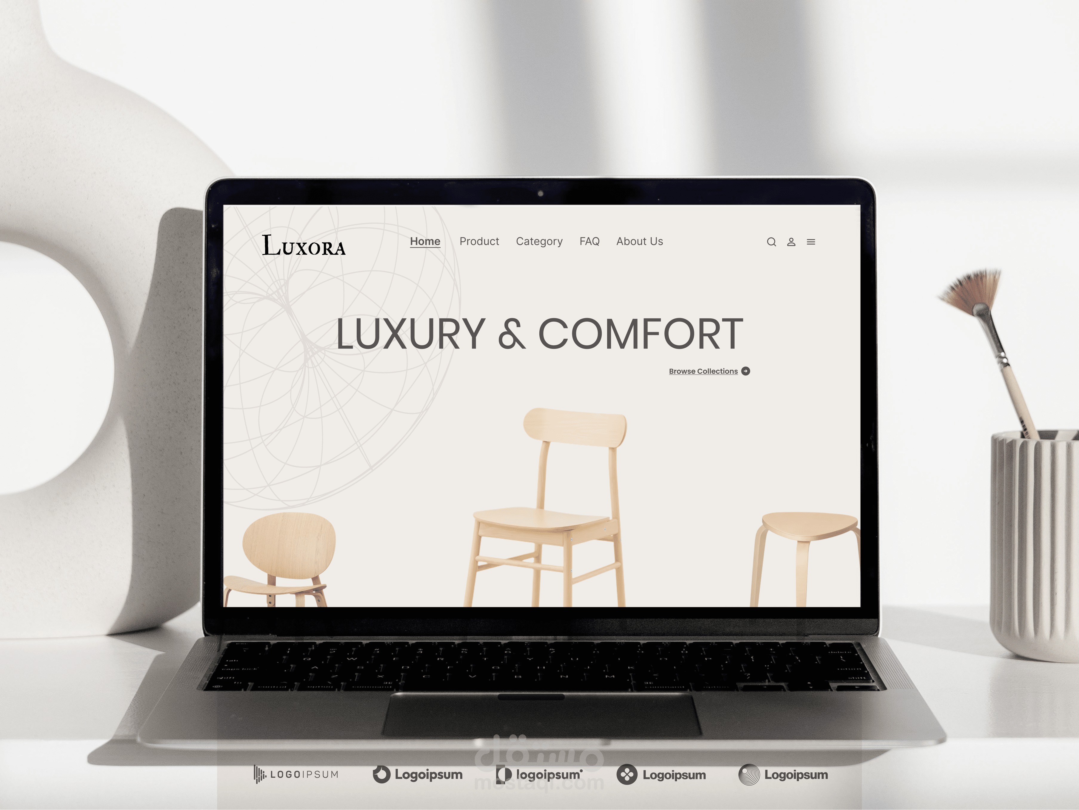 Luxora - صفحة هبوط لموقع أثاث
