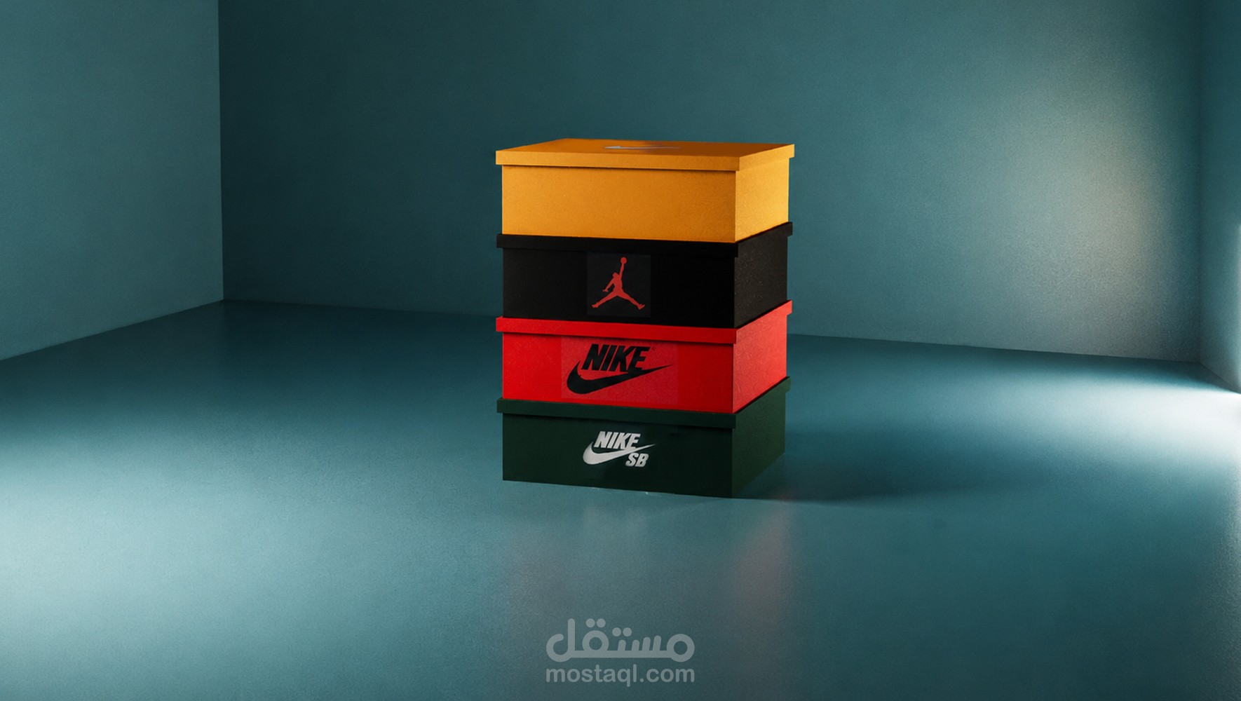 تصميم نموذج ثلاثي الأبعادلوحدة تخزين Nike