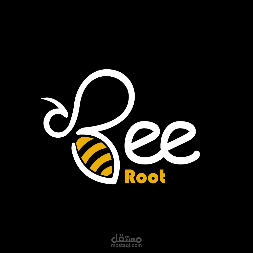 Bee Root" Logo For Honey Shop"