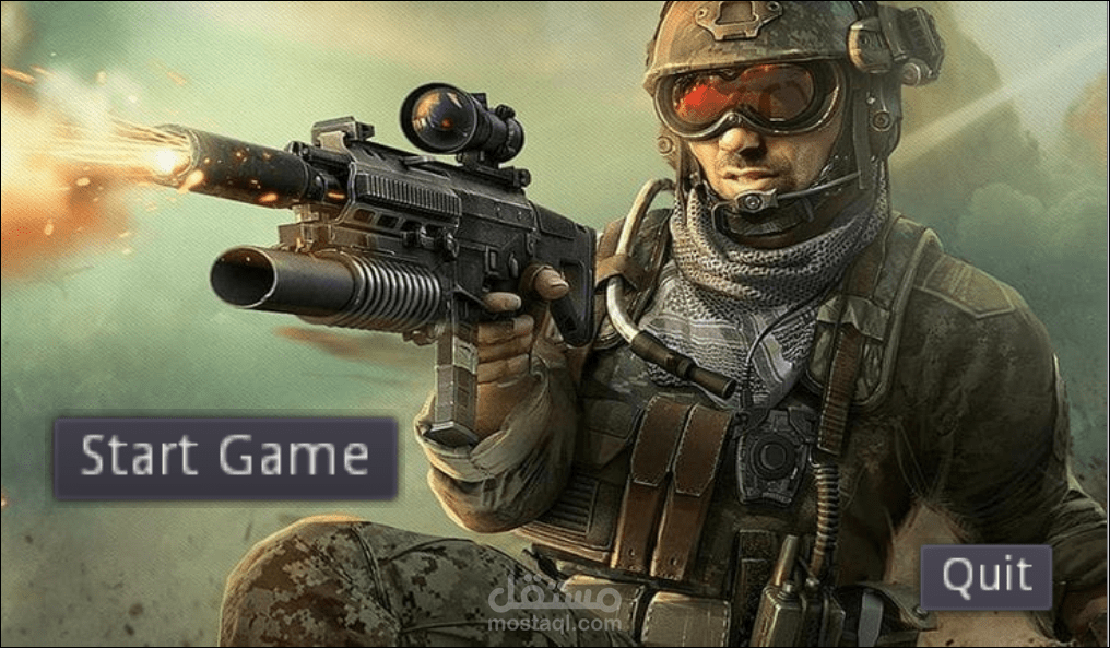 لعبة مبرمجة (Shooter game)
