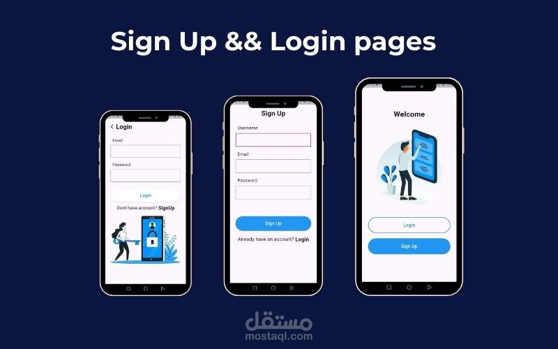 SignUp && login pages