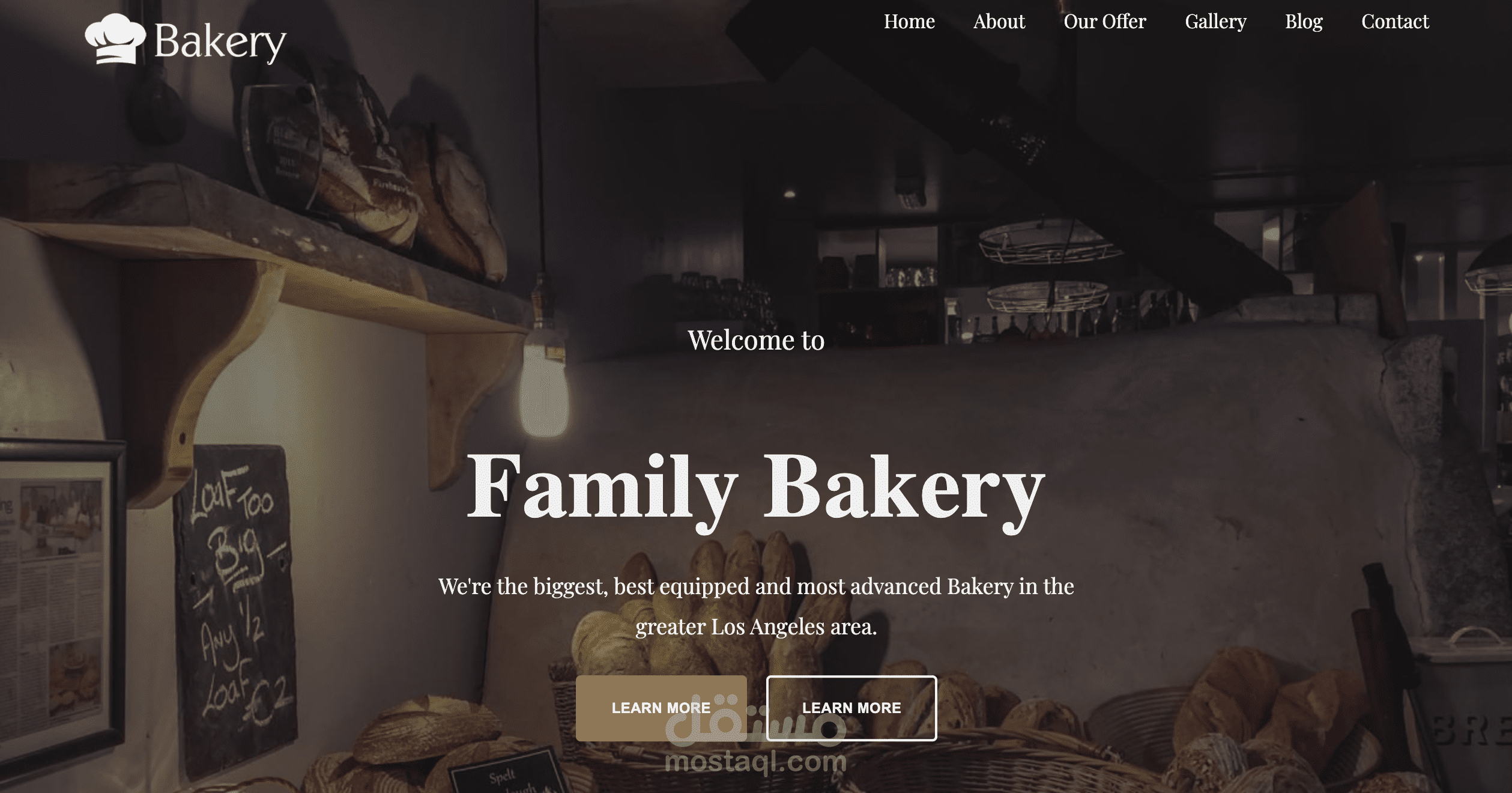 Bakery – تصميم عصري وأداء سريع لموقع مخبوزات احترافي