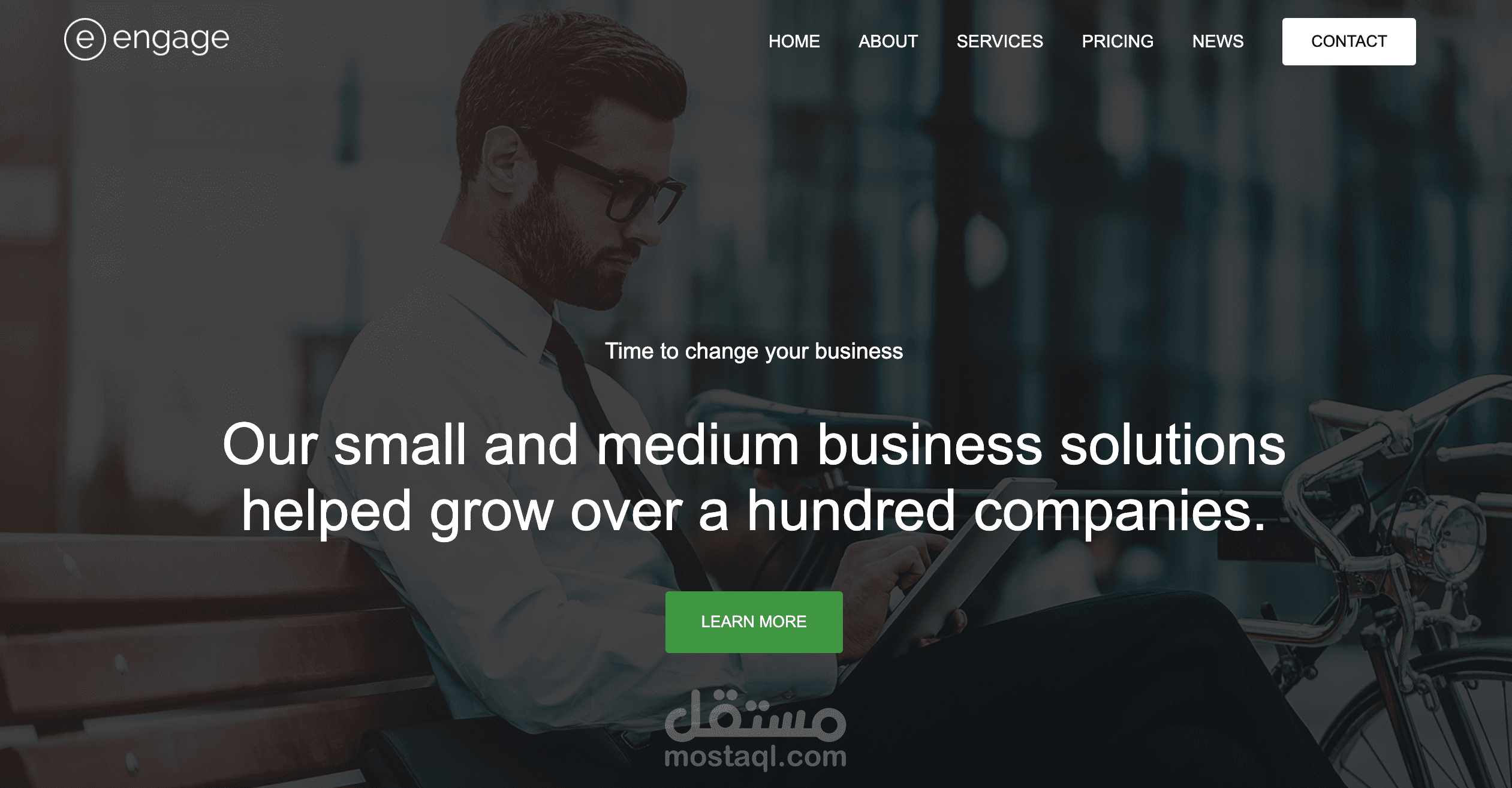 تطوير واجهة احترافية لموقع أعمال