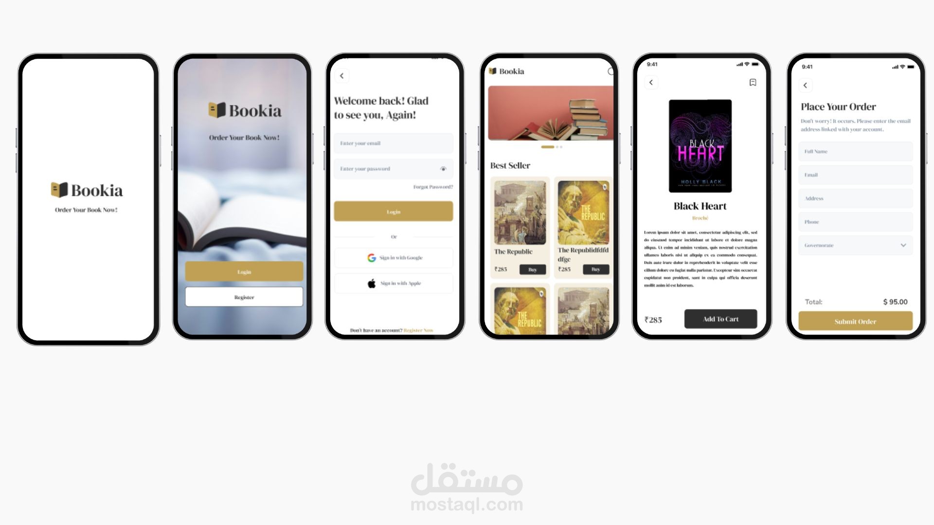 Bookia Store – تطبيق متجر إلكتروني متكامل لبيع الكتب باستخدام Flutter