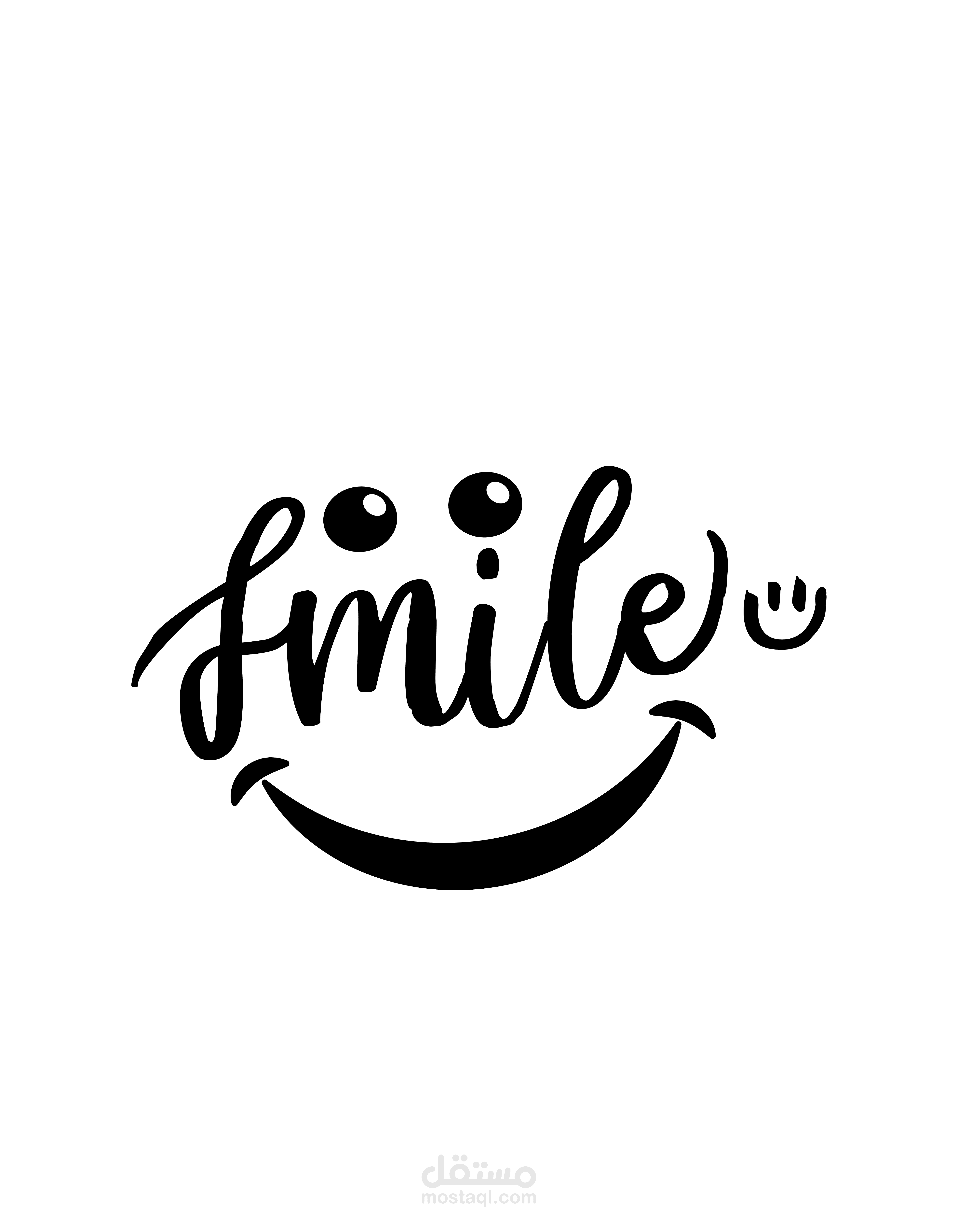 Happy Smile Typography, logo T-shirt