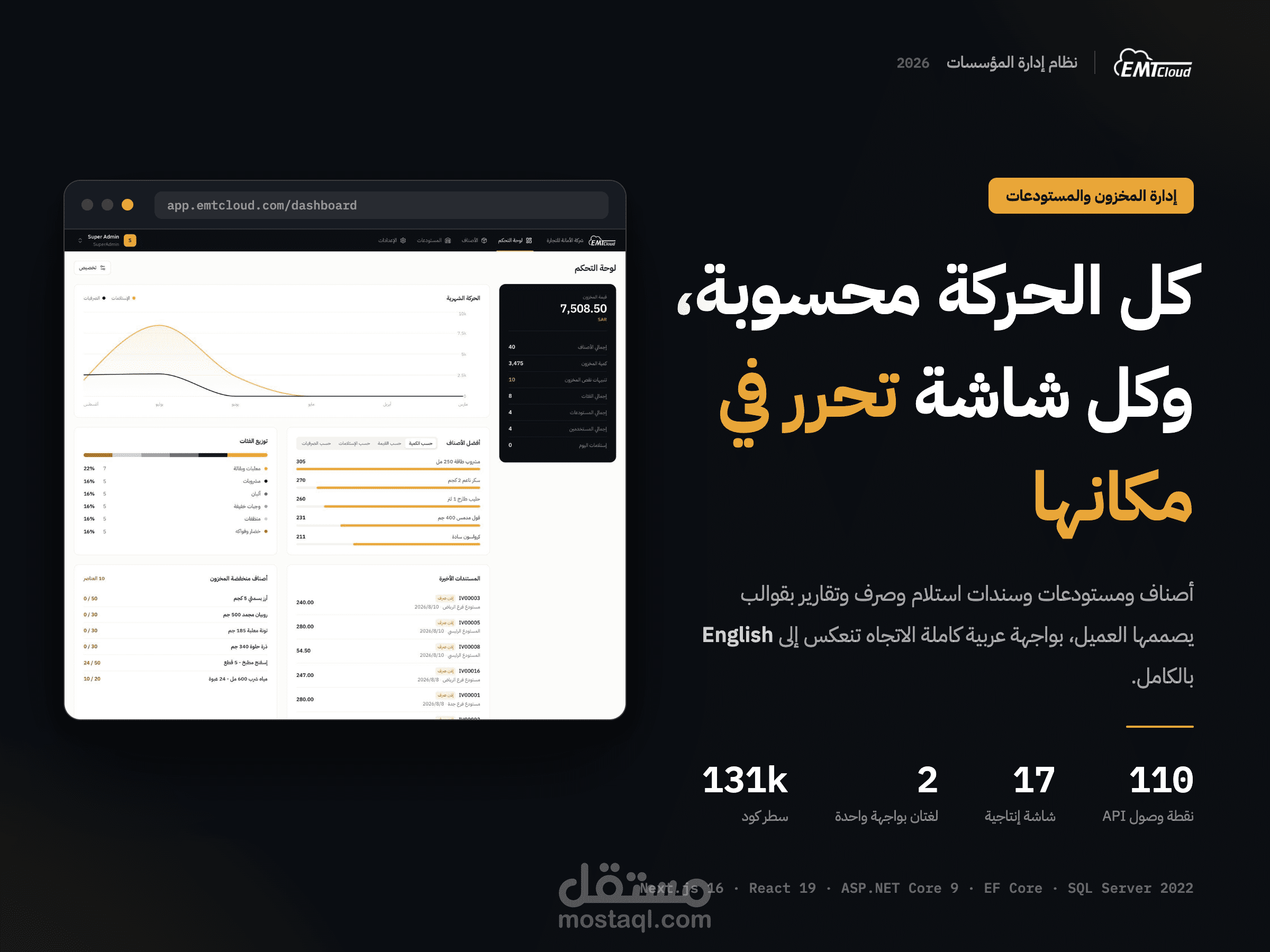 EMT Cloud Inventory System - نظام إدارة المخزون المؤسسي