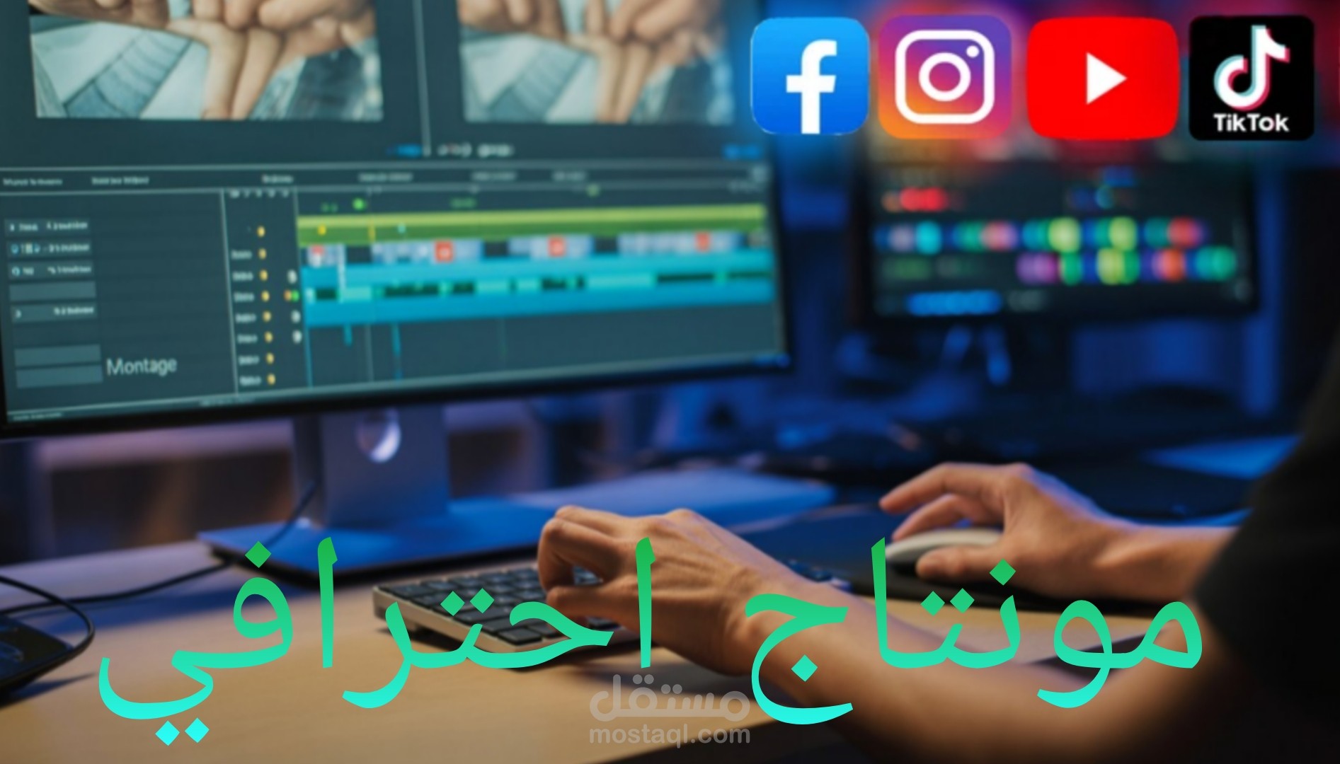 مونتاج احترافي لجميع انواع الفيديوهات