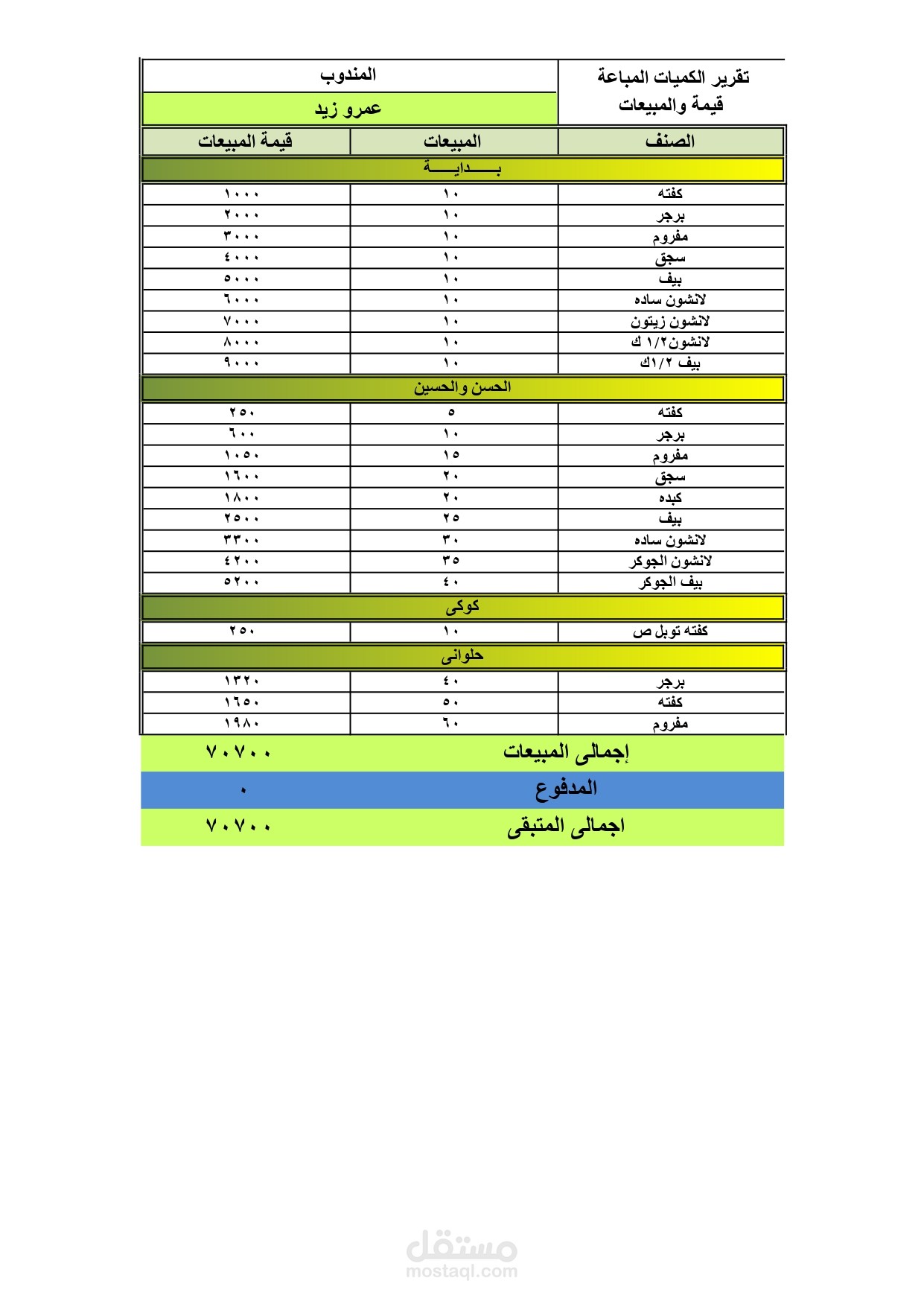 عمل برنامج محاسبى لشركة توزيع مجمدات
