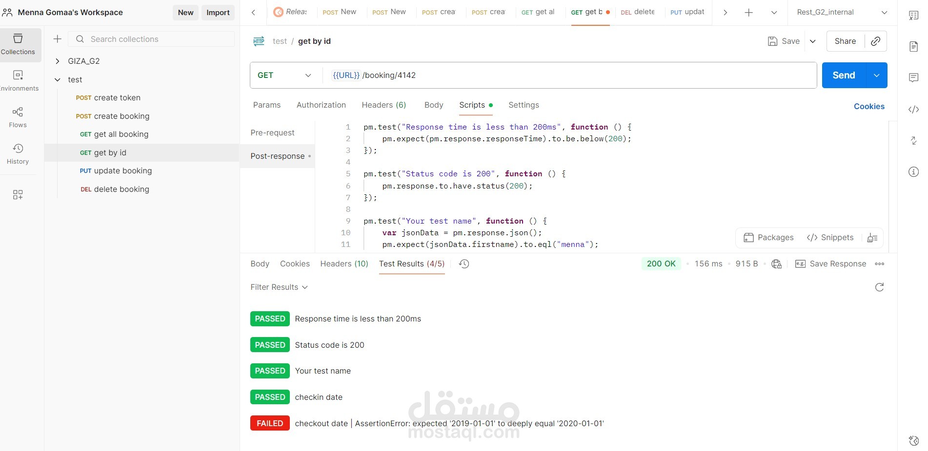 api testing using postman
