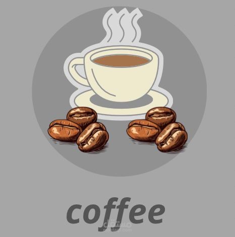 شعار قهوة جرافيكي