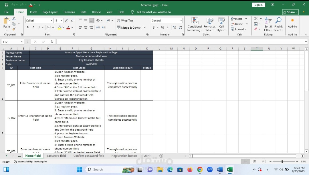 Manual Testing Project – Registration, Login & OTP Verification