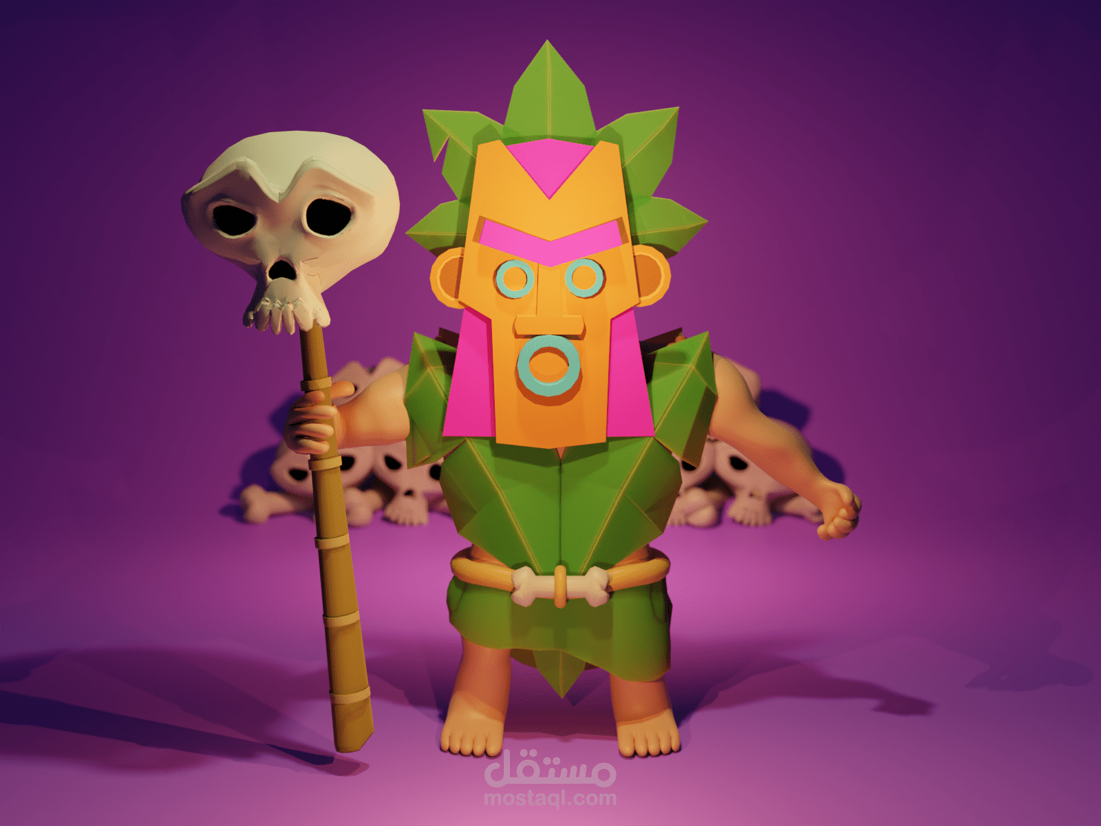 تصميم شخصية ثلاثية الأبعاد مستوحاة من لعبة Clash of Clans