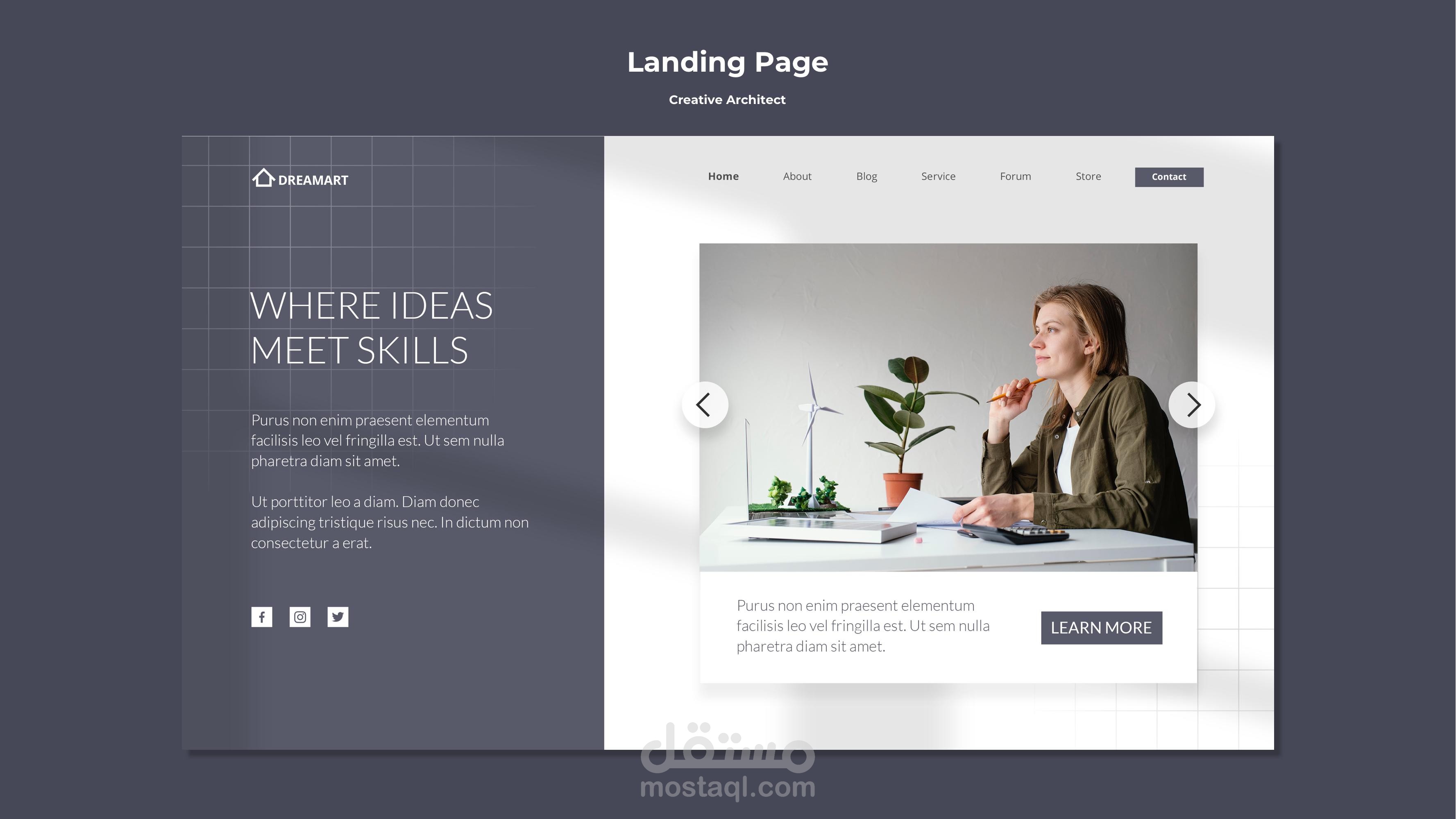 Landing page