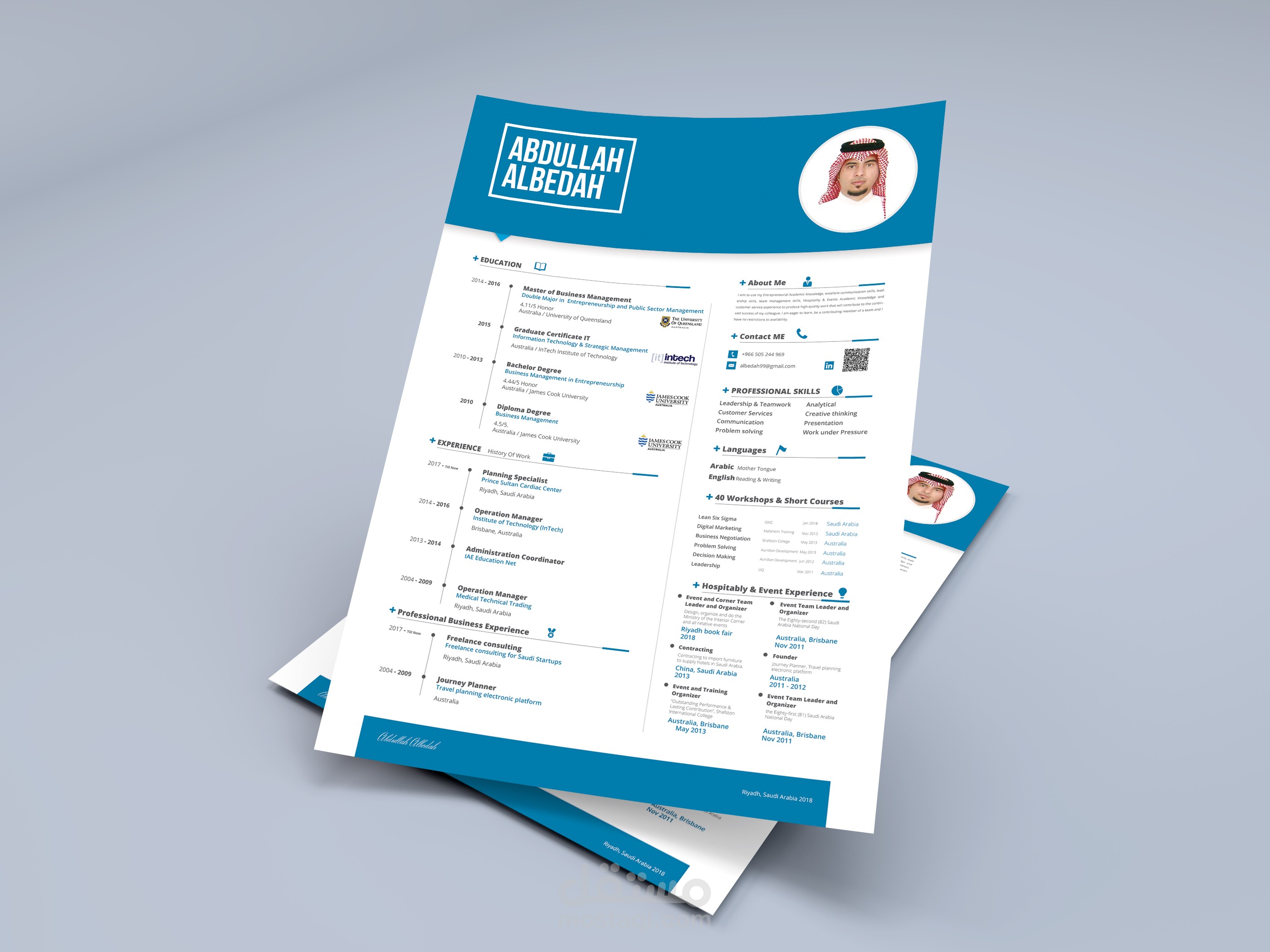 تصميم انفوجرافيك سيرة ذاتية