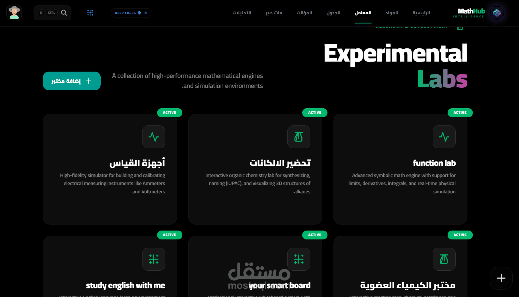 مساحه كامله لاي طالب تسهل عليه كل طرق التعلم