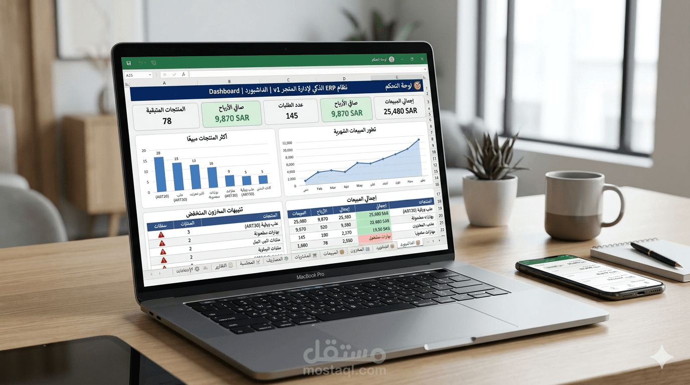 المنظومة المتكاملة لإدارة المتاجر والعمليات المالية (ERP System)