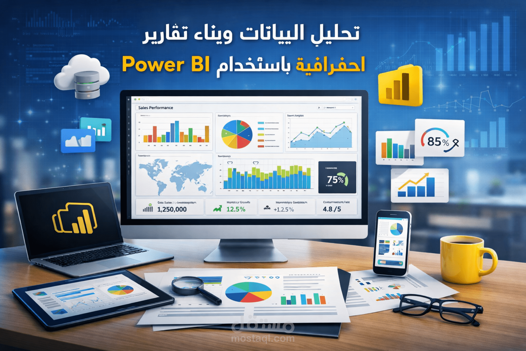 تحليل البيانات وبناء تقارير احترافية باستخدام Power BI