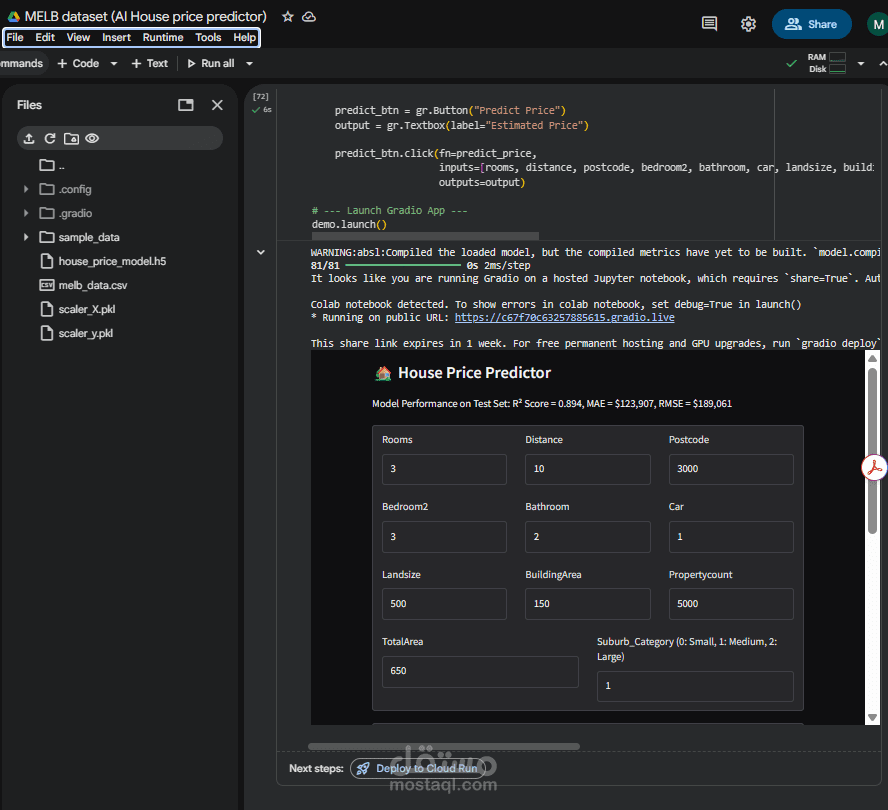 Melbourne House Price Prediction System with Gradio UI