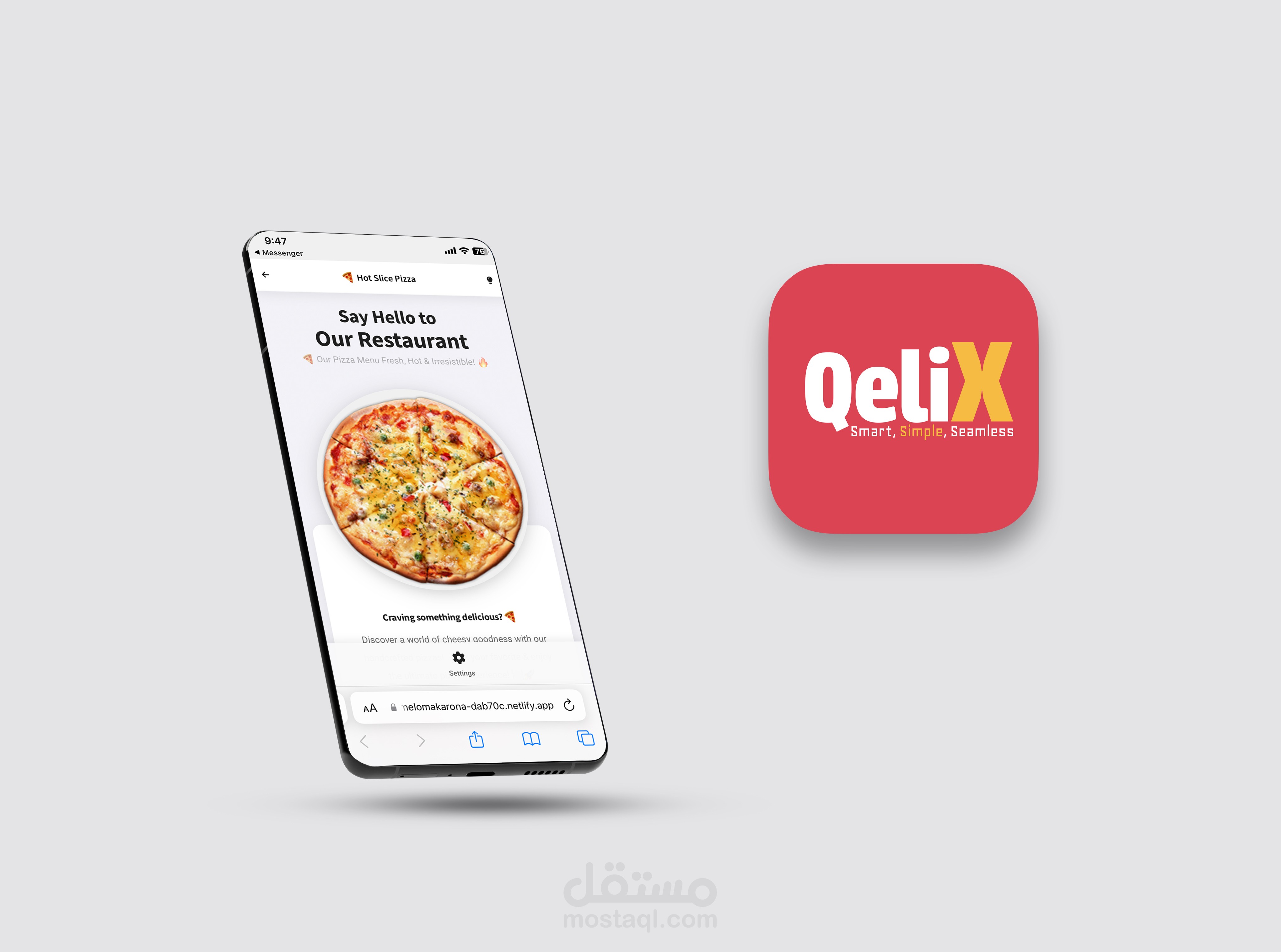 برمجة بلاتفورم لعرض منيو تفاعلي للمطاعم (QR CODE) مع تصميم لوجو
