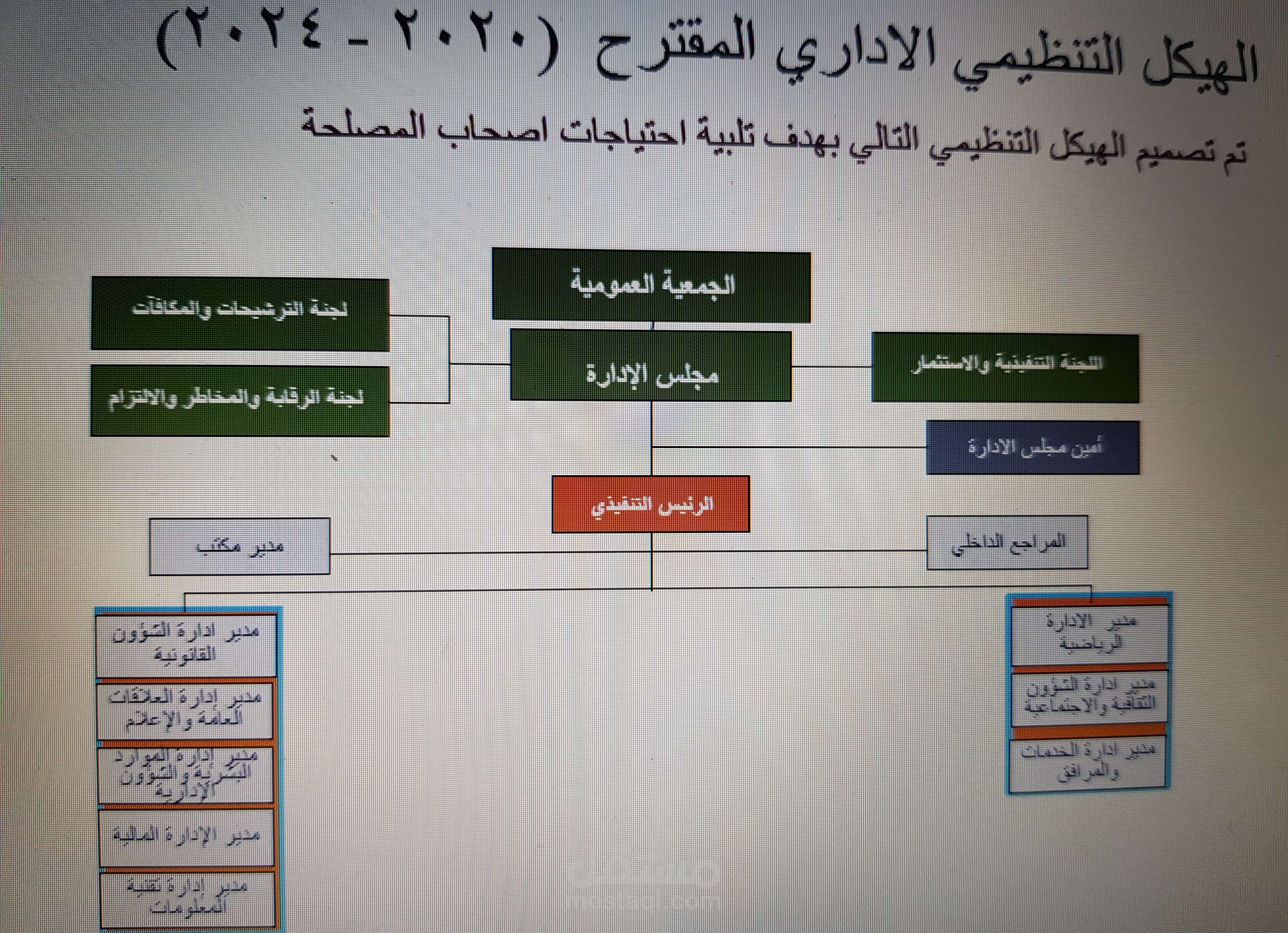 الهيكل التنظيمي