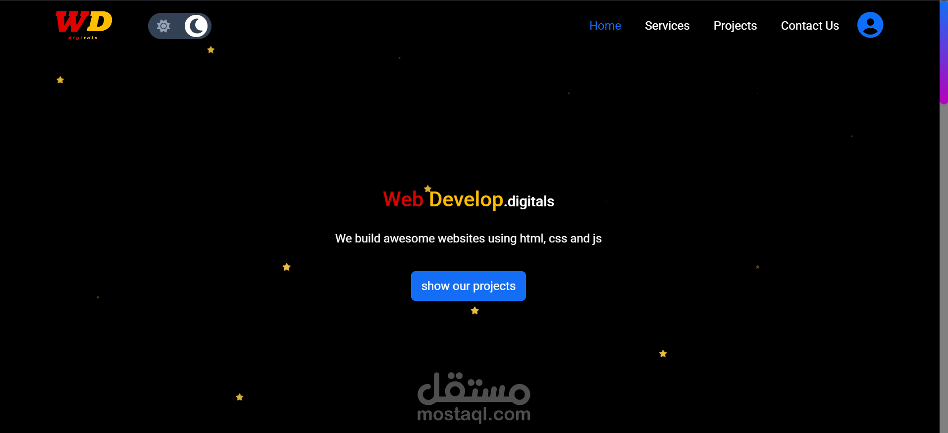 موقع تعريفي لشركه (بورتفوليو) عصري