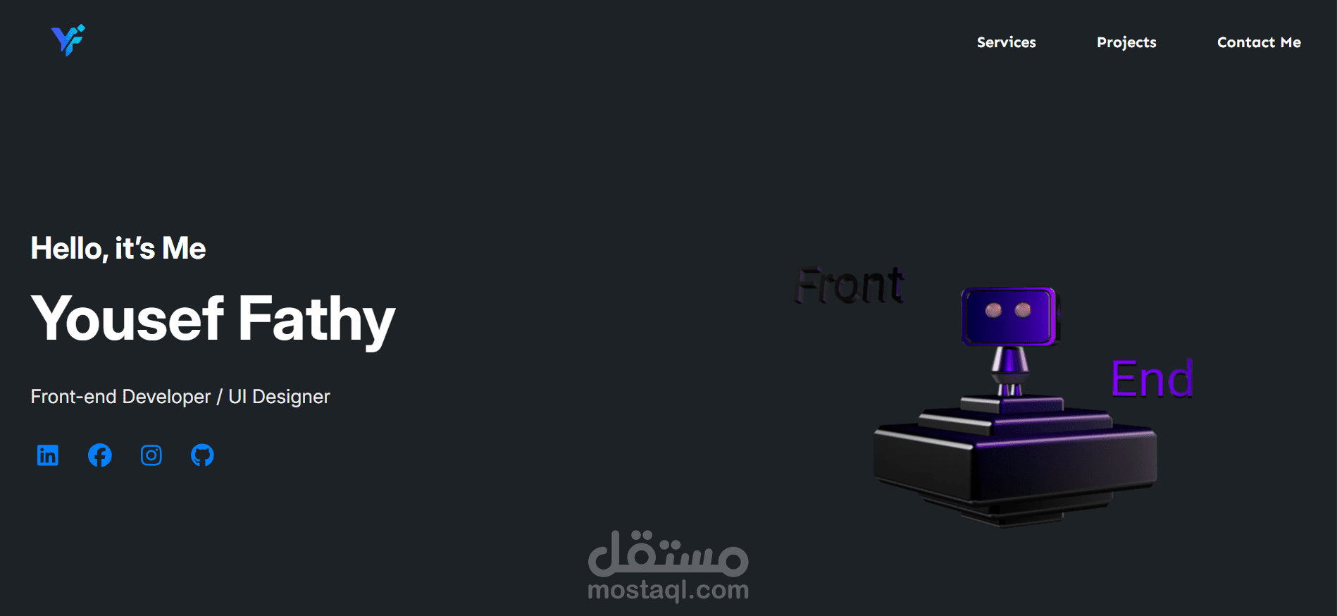 موقع شخصي (بورتفوليو) عصري