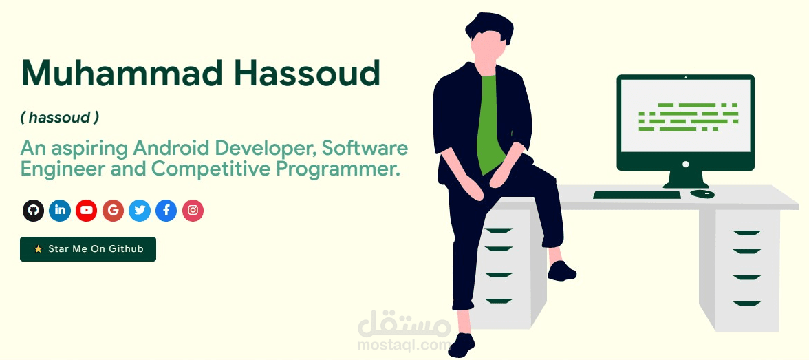 موقع إلكتروني شخصي و معرض أعمال باستخدام React JS