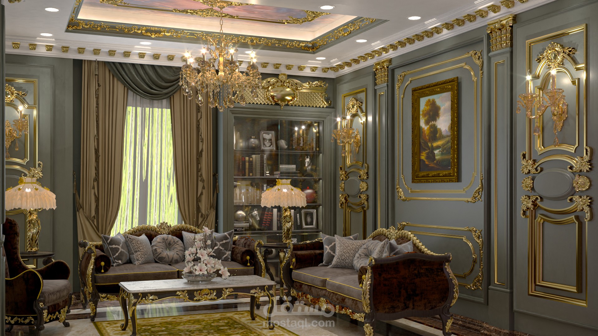 Workshop Project - Interior classic Reception Hall | مستقل