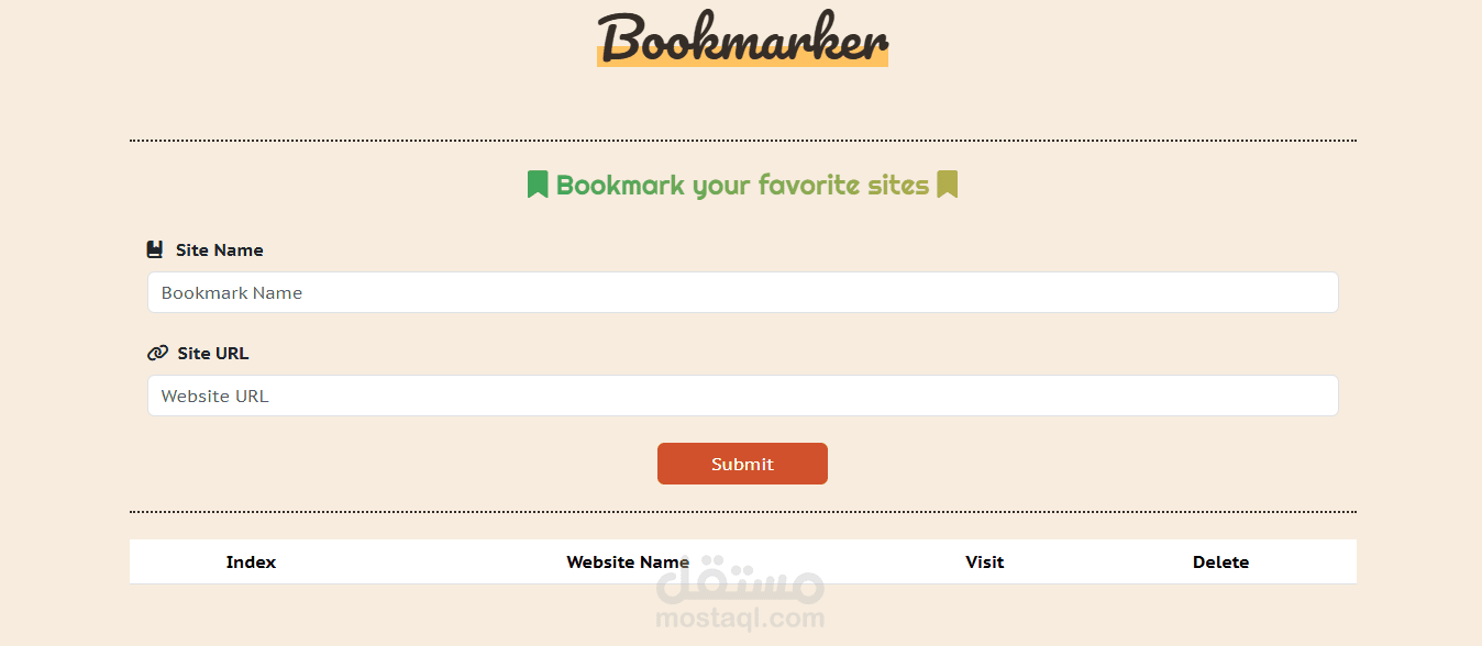 Bookmark Manager