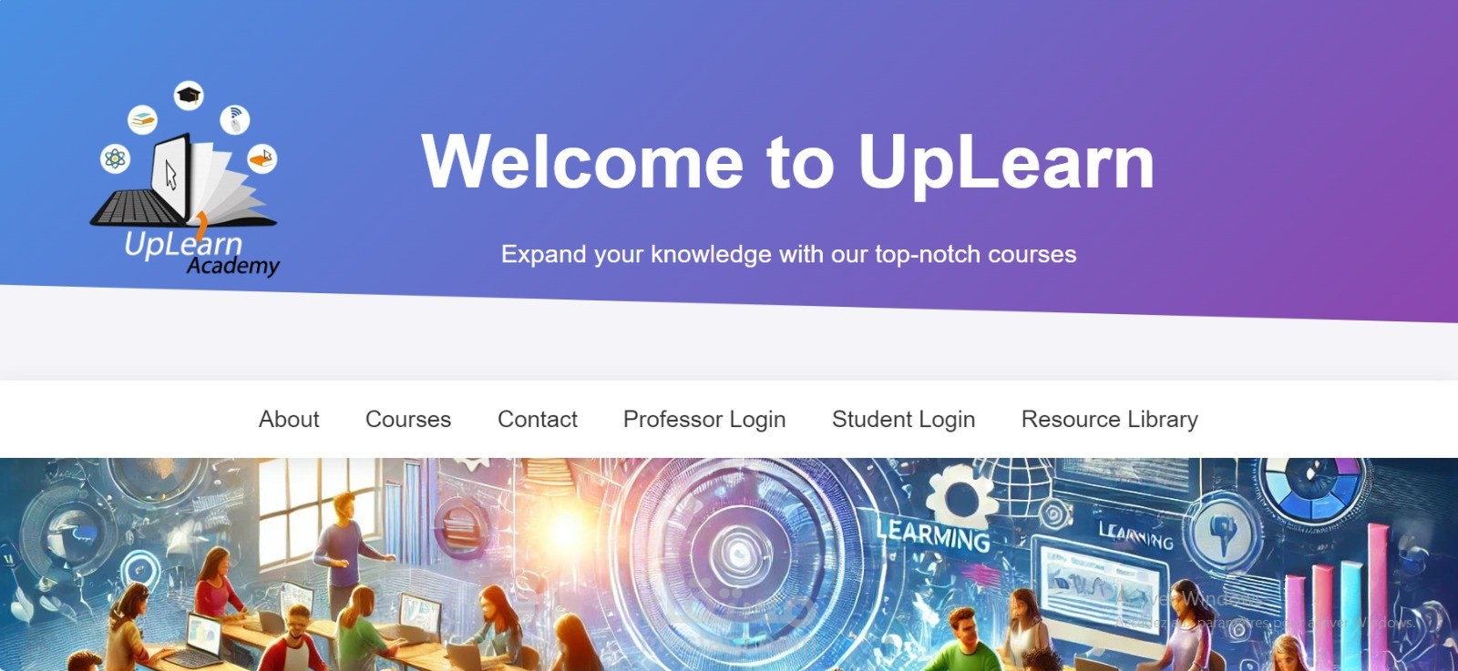 UpLearn - منصة تعليمية متكاملة