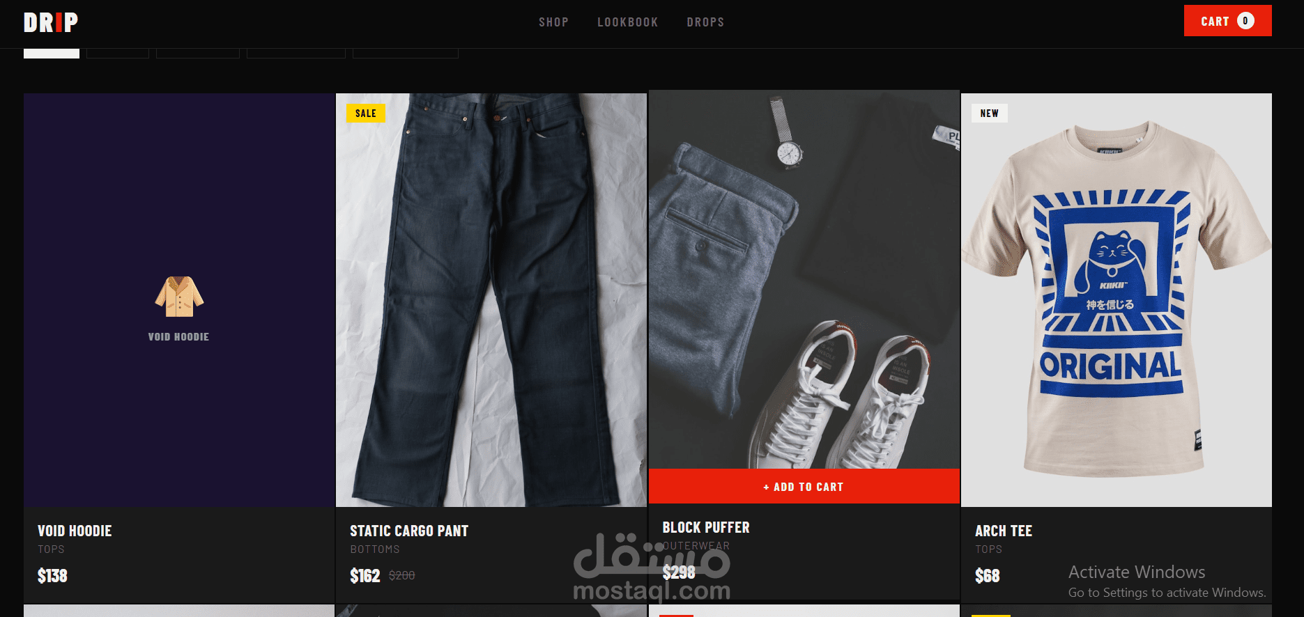 E-commerce  Page