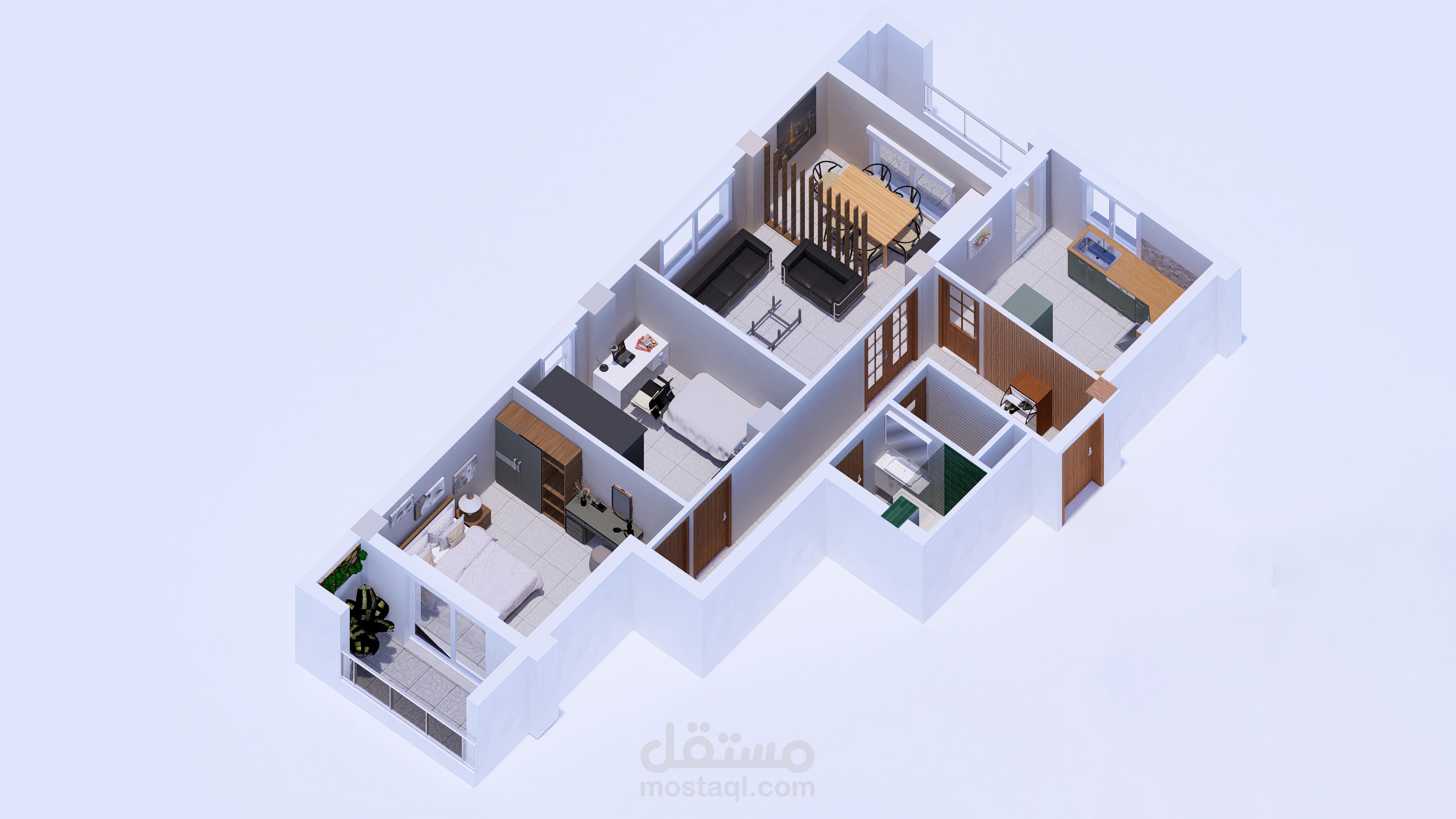 تصميم داخلي لشقق ترقية عقارية