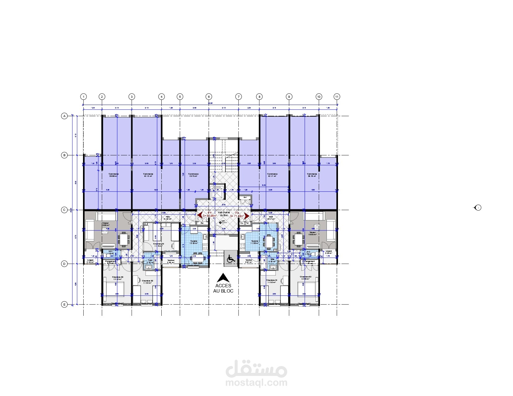 تصميم مخططات معمارية لعمارة سكنية