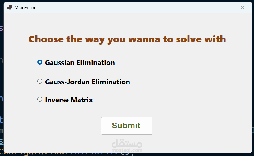 Linear Algebra Equation Solver