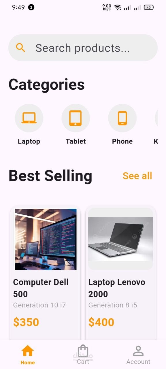 تصميم وتطوير تطبيق متجر إلكتروني باستخدام Flutter و SharedPreferences