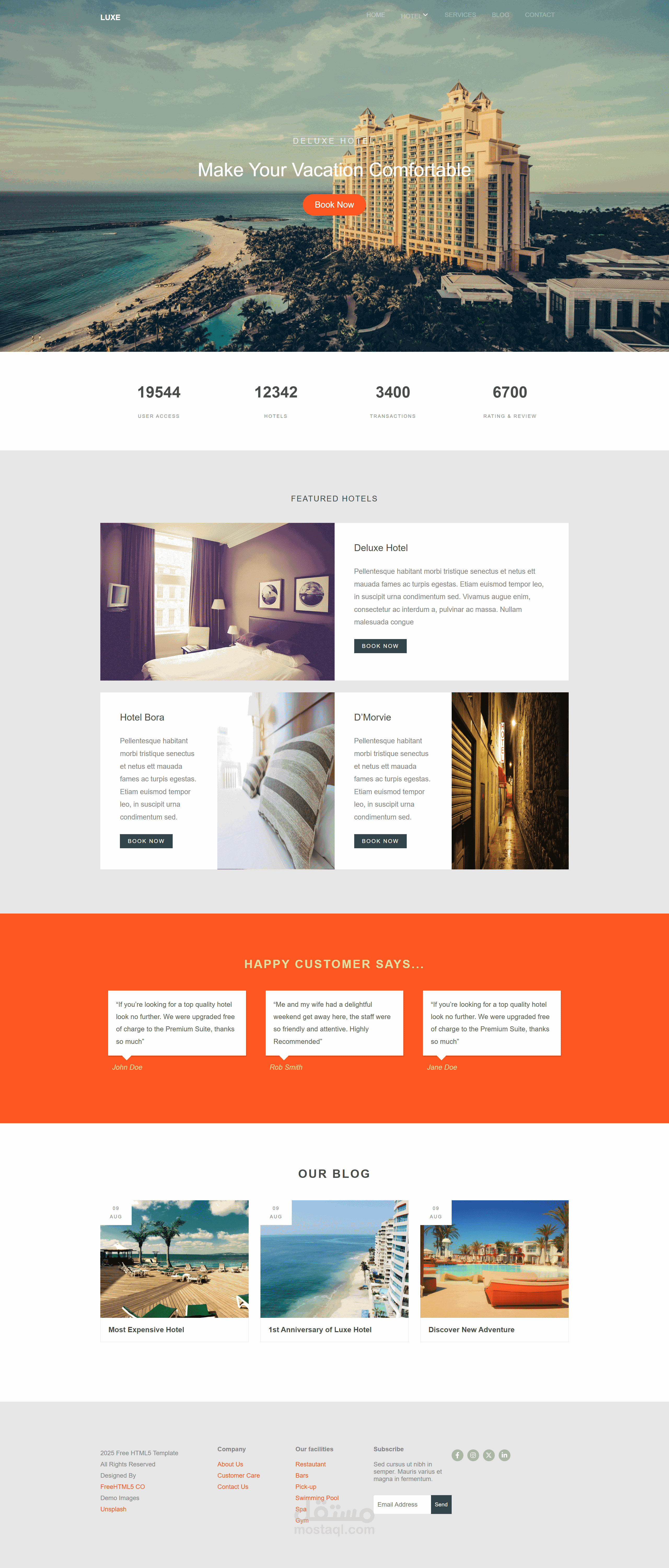 تصميم وتطوير موقع حجوزات فنادق (Hotel Booking Website)