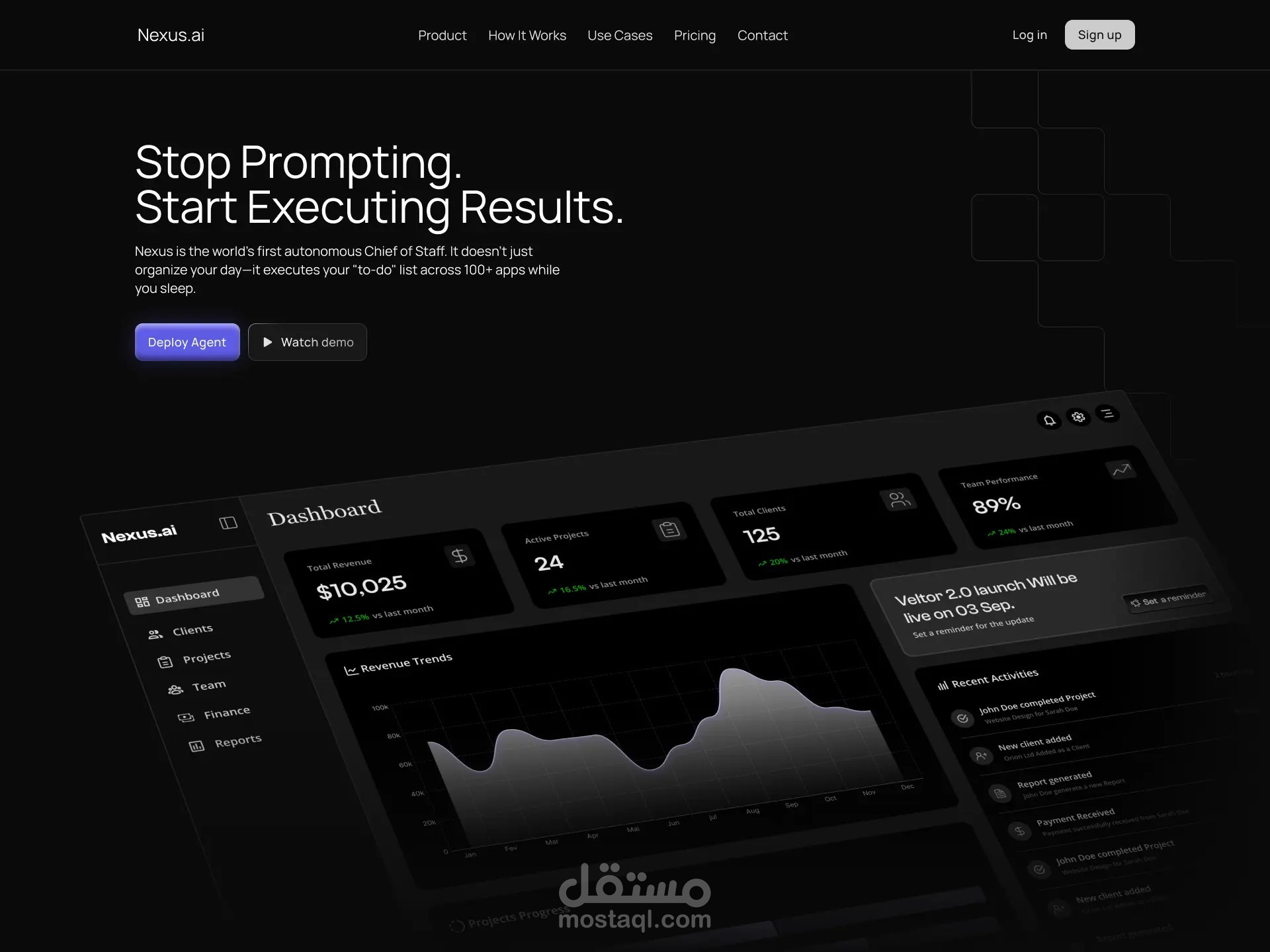 صفحة هبوط لأتمتة سير العمل